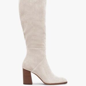 Light tan knee boots